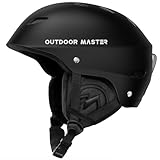 OutdoorMaster Kelvin Skihelm – Snowboardhelm für Herren, Damen & Jugendliche (M, Schwarz)