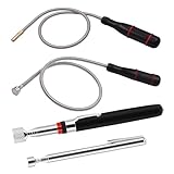 4 Stück Stabmagnet, Teleskopmagnet Flexibler Teleskop Magnetstab Magnetheber Magnetstabgreifer für Aufnehmen von Kleinen Teilen Metallgegenstände Autoteilen(3LB 5LB 15LB)
