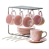 Gongfu Teeservice/Teeservice Keramik Teeservice 6-teiliges Nachmittagskaffeeset Chinesisches Teeset Kung Fu (Color : Gray)