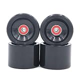 POFET 78 A Longboard-Räder für Penny Softweehls ABEC 9 Kugellager Retro & Mini Cruiser Skateboard Board 70 x 51 mm langes Kugellager Shop (schwarz)