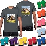Generisch Personalisierte Tshirt Herren Bedrucken Lassen Kurzarm T-Shirt Selbst Gestalten Longshirt Männer Rundhals Shirt mit Foto Herren-T-Shirt Aufdruck Lustige Kurzarmshirt Baumwolle Dunkelgrau M