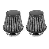 ETOPARS 2 X Schwarz Motorrad Luftfilter Universeller Motorrad Lufteinlassfilter Kit 48mm 49mm 50mm Auto Ansaugluftfilter Luftfilterinduktion Vergaser Offroad