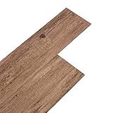INMOZATA 5,01m² PVC Bodenbelag Selbstklebend Holzoptik Vinylboden Selbstklebend Rutschfeste Wasserfest Schneidbar Laminatboden -91,5cm x 15,2cm -Dicke 2 mm-36 Fliesen-Braun