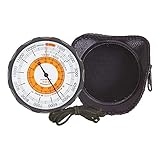 Sun Company Höhenmesser 202M - Batteriefreier Höhenmesser und Barometer | Wetter-Trendanzeige mit weichem Lederetui | Liest Höhe von 0 bis 5.000 Metern, Schwarz