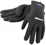 Cressi Neoprenhandschuhe High Stretch, Schwarz/Logo Blau, S