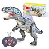 SYNCFUN Ferngesteuertes Dinosaurier-Spielzeug für Jungen und Mädchen im Alter von 3 4 5 6 7 Jahren, Laufender und Brüllender Realistischer T-Rex-Dinosaurier, Geburtstags