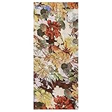 Deco Woerner Herbstliches Stoffbanner,Herbstblumen' 75 x 180 cm bunt Herbstbanner Textil-Banner Stoff-Display Banner für Innen & Außen