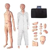 XSDAJSD Multifunktionaler Patientenversorgungssimulator, männliche und weibliche Krankenpflegepuppe, menschliches anatomisches Modell für die medizinische Krankenpflegeausbildung