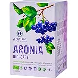 Aronia Saft Bio 5L – 100% Aronia Muttersaft Kaltgepresst Ohne Zucker, Antioxidantienreich Direktsaft Aus Rumänien - Aronia Charlottenburg