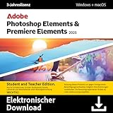 Adobe Photoshop 2025 & Premiere Elements 2025 |Student & Teacher Edition | 3-Jahreslizenz | 1 Gerät │1 Benutzer│PC/Mac│Digital Download