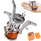 Alriedy Mini-Camping-Gaskocher Kompakter, ultraleichter Outdoor-Gaskocher, mit Mit Piezozündung 3000W, Faltbar Gaskocher,Ideal für Reisen, Wanderungen, Picknicks und Camping(26g)