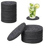 OWLMATE 30 Set Untersetzer Gläser, Filzuntersetzer Rund, Glasuntersetzer Filz, Coasters Rutschfester Hitzebeständiger für Tassen Tisch Bar Getränke