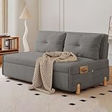 Sofabett Ohne Montage, 2-in-1 Umbaubares Cord-Schlafsofa for Zwei Personen, Chaiselongue-Sessel for den Innenbereich, for Kleine Räume/Wohnzimmer/Schlafzimmer