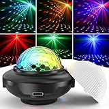 Mini Discokugel, SEBRUANC Discolicht Partylicht 300mAh Eingebauter Akku USB C Musikgesteuert licht DJ Kugel Ball mit Nachtlicht für Parties Kinder Geburtstag Weihnachten Geschenk