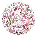 COMVASTARS 2025 neues Modell 60 Stück Tannenbaum Weihnachtsbaum Sticker,Anwendbar auf Weihnachtssticker für Auto Motorräder Laptop Skateboard Snowboard Gepäck Aufkleber MacBook iPad und mehr