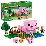 LEGO Minecraft Das Babyschwein-Haus - Interaktives Spielzeug mit Einer Helden Figur, Schwein, Biene, Zombie Piglin - Kinder Gaming Geschenk für Mädchen und Jungen ab 7 Jahren - 21268