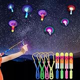 ZIYOUA 2024 LED-Licht-Nacht Hubschrauber Schleuder Spielzeug, 12 Stück Led Hubschrauber Fliegen Spielzeug, Party-Mitgebsel für Kinder, Mitgebsel Kindergeburtstag und Goodie Bag Stuffers（12 Stück）