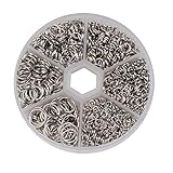 GRADENEVE DIY Schmuck Zubehör Set Handgemachte Hängeringe Silberfarbene Geschlossene Ringe 4mm 5mm 6mm 7mm 8mm Perfekt Für Armband Und Halsketten Herstellung