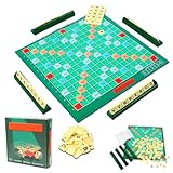 Aomantic Sarl Scra-bble Kompakt Brettspiele, Alphabet Lernspiel, Rechtschreibung Spielkarte, S-crabble Kinderspiel, Buchstabenspiel, Familien Wortspiel, Words Spiel mit Buchstaben, für 2-4 Spieler
