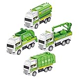 KICHOUSE Reibbetriebene Autospielzeug Kinderspielzeug Recycling Müllwagen Spielzeug für Kinder Reibungsmüllfahrzeug Spielzeug für Jungen Montage Müllwagen Reibungsbetrieben Zufälliger Stil