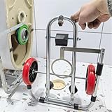 Toilet Installation Jack Cart,Positioning Mobile Toilet Installation Jack, Portable Foldable Toilet Dolly Lift for Plumbers