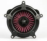 Motorrad Schwarz Turbine Luftreiniger Ansaugfilter für Harley Sportster 1200 883 Forty Eight 91-15