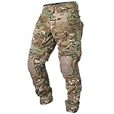 IDOGEAR G3 Kampfhose Herren Taktische Hose mit Knieschützern für Jagdschießen Militär Outdoor Cargohose (as3, Alpha, s, Regular, Regular, Multi-camo)