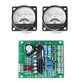Klanata Vu Meter 2 PCs Vu -Panel -Messgerät mit Treiberplatine, Warm zurückleuchten für Audioebeneverstärker und Aufnahme