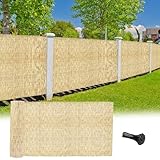 LRHELPBNR Bambuszaun Sichtschutzmatte Sichtschutzzaun Balkonverkleidung Bambusmatte Als Wind- Und Blickschutz Für Garten, Balkon, Terrasse(H1.53xL2m/H5xL6.6ft)