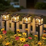NEEMO 4 Stück Solarlampen für Außen Garten, Vintage Solarleuchten für Außen mit Warmweiß Wolfram, IP65 Wasserdicht Solar Gartenleuchten für Außen Terrasse Rasen Hof Balkon Deko