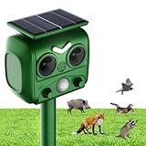 Ultraschall Katzenschreck Garten,Marderschreck 8m 110° Ultraschall Solar Hundeschreck mit LED Licht,Wasserfest,Katzen Vertreiben Garten Abwehr Gegen Katzen,Fuchs,Vogel,Rehe,Tauben,Waschbären Outdoor
