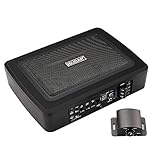 ISUDAR SU6901 Auto Subwoofer Aktiver Untersitz-Subwoofer mit Verstärker Car HiFi Aktiver Woofer Bass mit schlankem Metallgehäuse Black (150 Watt 6 x 9 Zoll)