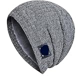 QJFORU Wintermützen, Strickmütze, warme Mütze, Wintermütze, Winterbeanie-Mützen for Männer und Frauen, Strickmützen mit Fleecefutter, warme, lässige warme Mütze(Dark Gray)