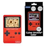 Lexibook, Cyber Arcade Color, Tragbare Retro-Spielkonsole, 200 Action-, Sport-, Renn-, Logikspiele und mehr, 2,8' LCD-Farbdisplay, Rot, JL2389