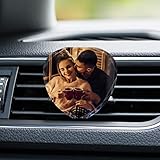 Benutzerdefinierte Kristalle Auto Air Vent Clip mit Foto Personalisiertes Bild Auto Lufterfrischer Clips Innen Auto Zubehör Dekoration für Frauen Männer