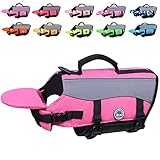 Vivaglory Hunde-Schwimmweste Float Coat Wassersport Schwimmhilfe Rettungsweste für Hunde Haustier Mit Griff und Reflektoren