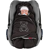 ByBoom Baby Einschlagdecke für Babyschale, Oeko-TEX, Universal Winter Decke/Kuscheldecke/Fußsack für Kindersitz, Kinderwagen oder Buggy, flauschig, kuschelig-warm, gemütlich und sehr weich