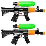 2er Set Wasserpistole mit 75 ml Wasser Tank Fassungsvermögen Spritzpistole Wassergewehr 28 cm Spielzeug Wasserspritzpistole