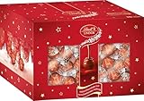 Lindt Schokolade LINDOR Milch | 1 x 475 g Köcher | LINDOR Kugeln mit unendlich zartschmelzender Füllung | Schokoladengeschenk zu Weihnachten | Pralinen-Geschenk