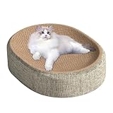 Kratzbretter Katze, 2 In 1 Kratzpappe Für Katzen, Ovales Sisal Kratzbrett Für Katzen, Katzenkratzbrett Katzenkratzbretter Schüssel Nest, Lounge Kratzpappe Für Katzen Zum Ausruhen, Schleifen