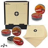 OpTacs Set Kugelfangkasten Maxi 14x14 cm + 5x100 H&N Excite Spike Diabolos + 10 Zielscheiben Luftgewehr