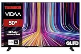 Telefunken QLED Fernseher 50 Zoll Smart TV VIDAA QU50VP750S 4K Fernseher UHD, HDR TV mit Dolby Vision, Dolby Atmos, Triple-Tuner und 6 Monate HD+ inkl., LED TV schwarz