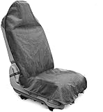 AzulLanse Auto-Sitzschoner Vordersitze Universell,Wasserdicht,Frottee,Schweißaufnahme,Sitzschoner universal Sitzbezüge Auto,Autositzbezüge Vordersitze,Einzelsitzbezüge,Zubehör für Autositze-grau