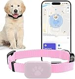 Generisch Mini G-P-S Tracker für Katzen Hunde – Echtzeit-Ortung weltweit – Kompatibel mit iOS & Android – Für jedes Halsband geeignet (Pink)