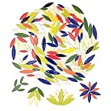 Keramik-Mosaikfliesen für Bastelarbeiten, 500 g, unregelmäßige Mosaiksteine, Blütenblatt-Mosaikfliesen, DIY-Mosaiksteine, für Handwerk, Hobby, Kunst, Wanddekoration (gemischte Farben)