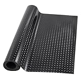 uyoyous Gummimatte Meterware Bodenmatte Schutzmatte Gummiläufer 500cm x 100cm Gummimatten Antirutschmatte Gummi Matte für Keller, Werkstatt, Garage | Stärke: 3mm | Schwarz