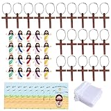 Jesus-Figuren mit Karte, religiöse Grußkarte, Sammelfiguren, kleine Partygeschenke für die Taufe
