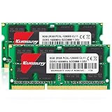 16GB Kit (2 x 8GB) DDR3/DDR3L 1600MHz Sodimm Ram PC3/PC3L-12800S 1,5 V/1,35 V CL11 204 Pin 2RX8 Dual Rank Nicht-ECC ungepufferter DDR3 Speicher RAM Ideal für Laptop-Notebook-Upgrade
