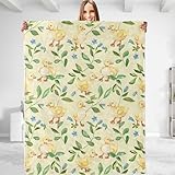 FJAUOQ Kuscheldecke mit Entenmotiv, Plüsch, weich, bequem, leicht, warm, flauschig, Anti-Pilling-Flanelldecke für Couch, Reisen, Bett, Büro, Outdoor, für alle, 127 x 101 cm