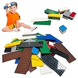 Felicify Grundplatten für Bauklötze, 60 Stück Classic Bauplatte, Kompatibel mit Meisten Marken, Building Platte Set, Konstruktionsspielzeug für Kinder, Bauplatte in 6 Größen